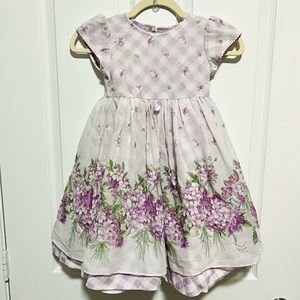 DAISY KINGDOM Vintage 80s 90s Rare Dress Little Kids Girls Size 4 / 4T Lavender